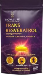 Trans-Resveratrol 500mg | 99% Pure | High Absorption with Quercetin, Vitamin C & BioPerine® | Longevity Supplement | Antioxidant & Anti-Aging Support | Heart & Cellular Health | 60 Capsules - Image 2
