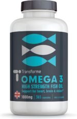 Transforme Omega 3 Fish Oil 1000mg 365 Softgels, Pure High Strength, Balanced EPA & DHA, Natural Vitamin E, UK Made to GMP Standards - Image 2