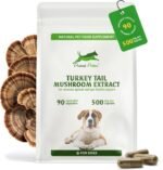 Turkey Tail Mushroom for Dogs 90 Capsules with 500mg PSK/PSP Beta-Glucans Extract - Immune Support Supplement - Gut Health & Prebiotic, UK Made, GMP Certified - Image 2