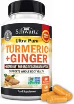 Turmeric Curcumin and Ginger - 95% Standardized Curcuminoids with BioPerine Black Pepper Extract for Ultra High Absorption - Natural Joint Support Supplement - Gluten-Free - 60 Capsules - Image 2