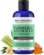 Turmeric Massage Oil - Arthritis Relief & Muscle Pain | Anti-Inflammatory, Lymphatic Drainage, Joint & Nerve Soothing, Sleep Support | Ginger & Lemongrass for Deep Tissue Massage | Sera Organics 100ml - Image 2