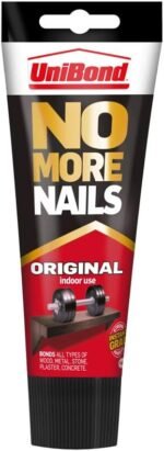 UniBond No More Nails Original, Heavy-Duty Mounting Adhesive, No Nails Strong Glue for Wood, Ceramic, Metal & More, White instant Grab Adhesive, 1 x 234g Tube - Image 2