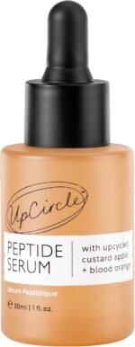 UpCircle Peptide Serum 30ml – Improves Skin Elasticity + Boosts Collagen – Custard Apple, Rich In Vitamin C + Blood Orange Brightens Skin - Vegan + Cruelty-Free - Image 2