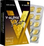 V-ALPHA Select - Longer, Stronger, and Harder – Performance and Stamina Endurance Booster Herbal Supplement for Men with Ginseng – 10 Tablets - Image 2