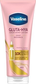 Vaseline Gluta-Hya Dewy Radiance Serum Burst Lotion Moisturiser – Body Lotion with GlutaGlow™, Niacinamide, Hyaluron & Antioxidants 10x Stronger Than Vitamin C*, For Radiant, Dewy Skin in 5 Days 200ml - Image 2