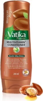 Vatika Naturals Multivitamin Enriched Argan Conditioner 200ml | The goodness of argan oil & soybean oil | Blended with vital multivitamins | For naturally soft, shiny hair, (Pack of 1) - Image 2