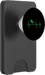 Vegan Heartbeat Lifeline Plant Based Nutrition Gift Food PopSockets PopWallet for MagSafe - Image 2