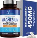 Vegan Magnesium Supplements with Zinc, 180 Capsules, Triple Magnesium Complex Supplement Plus Vitamin D, B6 & Copper, Vegan Society Registered, Made in The UK by YrHealth - Image 2