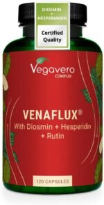 Vegavero Circulation Booster | with Diosmin, Hesperidin, Rutin, Horse Chestnut & Butcher’s Broom | 120 Capsules | Leg Flow, Haemorrhoids & Varicose Veins Relief | Vegan - Image 2