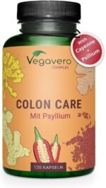 Vegavero Colon Cleanse with Psyllium Husk and Cayenne Pepper Extract | 100% Natural | with Probiotics, Fennel & Ginger | 120 Capsules | Vegan | NO Additives, Lab-Tested - Image 2