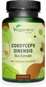Vegavero Cordyceps Sinensis Organic 13,000 mg | Mushroom Extract 20:1 | 40% Polysaccharides and 0.5% Adenosin | NO Additives | Lab-Tested | Vegan - Image 2
