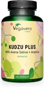 Vegavero Kudzu Root | 6000 mg (10:1) High Strength Extract 8% Isoflavones | NO Additives | 180 Capsules | Plus Avena Sativa & Vitamin C | Alcohol Detox | Midlife Supplement | Vegan - Image 2