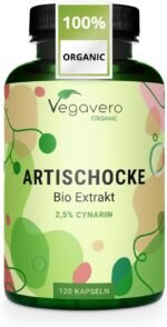 Vegavero Organic Artichoke 40,000 mg 20:1 High Strength Extract | Without Leaf Fibre or Inulin | 2.5% Cynarin | NO Additives, Lab-Tested | 120 Capsules | Vegan - Image 2