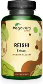 Vegavero Reishi Mushroom Extract | 13,000 mg (10:1) Ganoderma Lucidum | 120 Capsules | 40% Polysaccharides & 20% Beta Glucans | NO Additives | Vegan - Image 2