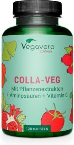 Vegavero Vegan Collagen Supplement 2000 mg | Complex with L-Lysine, L-Proline, Vitamin C (Acerola) & Superfoods Extracts | NO Additives, Lab-Tested | 120 Capsules - Image 2