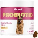 Vetwell Probiotics for Dogs - 120 Chews, Digestive Care with Dog Probiotics Enterococcus Faecium, Colostrum from Bovine, Prebiotic Chicory Inulin, Liver Flavour Dog Probiotic Supplements - Image 2
