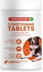 Vetzyme Once A Day Conditioning Tablets for Dogs (240 Tablets) - With B Complex Vitamins to Promote Fitness and Support a Healthy Immune System - Image 2