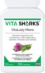 VitaLady Meno: Natural Menopause Support - 13 Vegan Herbs with B6, Zinc & Isoflavones - Kosher - Image 2