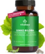 Vitabay Ginkgo Biloba 6000mg - 180 Ginkgo Capsules Vegan - Capsules with 24% Flavones & 6% Lactones - Laboratory Tested - Image 2