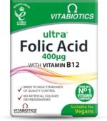 Vitabiotics Ultra Folic Acid Tablets 400 mcg Vitamin B12 - 60 Tablets - Image 2