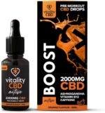 Vitality CBD Active Boost Drops with Vitamin B12, Caffeine, Ashwagandha, 2000mg of CBD, 30ml, Orange Flavour, NO THC - Image 2