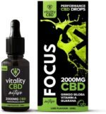 Vitality CBD Active Focus Drops with Ginkgo Biloba, Vitamin A, Guarana, 2000mg of CBD, 30ml, Lime Flavour, NO THC - Image 2
