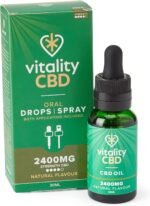Vitality CBD Drops and Spray in MCT Oil 2400mg of CBD, Natural, 30 ml, NO THC - Image 2