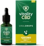 Vitality CBD Oral Drops in hempseed Oil, 1200 mg, Lemon, 30ml, NO THC - Image 2