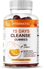 Vitamatic 15 Day Cleanse Gummies, Senna, Cascara, Psyllium, Flaxseed, Aloe Vera, Licorice, MCT, Probiotic - Image 2