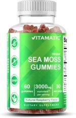 Vitamatic Irish Sea Moss Gummies with Bladderwrack & Burdock Root - 3000 mg - 60 Vegan Gummies - Image 2