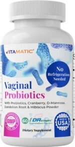 Vitamatic Vaginal Probiotics 20 Billions for Women pH Balance & Odor Control with Prebiotics & Probiotics 60 DR Capsules - Made with Cranberry, D-Mannose, Hibisucs & Dandelion - Image 2
