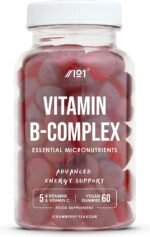 Vitamin B Complex Gummies - 5 Essential B Vitamins & Vitamin C - 60 Vegan Gummies - Strawberry Flavour - by Alpha01 - Image 2