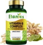 Vitamin B Complex High Strength - 60 Vegan Tablets – Contains All 8 B Vitamins in 1 Tablet - Vitamins B1, B2, B3, B5, B6, B12, Biotin & Folic Acid Supplement - Etanics – Made in The UK - Image 2