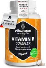 Vitamin B Complex High Strength for 6 Months - All Vitamin B Group B1, B2, B3, B5, B6, B7, B9, B12, Natural & Organic Supplement Without Additives, German Quality - Image 2