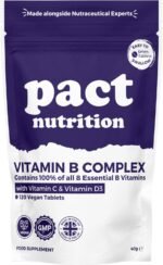 Vitamin B Complex High Strength – All 8 B Vitamins (B1, B2, B3, B5, B6, B7, B9, B12) + Biotin & Folic Acid – with Vitamin C & D3 – 120 Vegan Tablets – Energy & Immunity Support – Pact Nutrition - Image 2