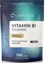 Vitamin B1 Thiamin 100mg Tablets | 100 Count (3+ Months Supply) | High Strength VIT B1 Thiamine Supplement | No Artificial Preservatives | by Carlyle - Image 2