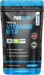Vitamin B12 365 Tablets High Strength 1000mcg Vegan B12 Supplement | Pure Methylcobalamin | Tiredness and Fatigue Tablets | Immunity Supplements Made in UK by PROELITE - Image 2