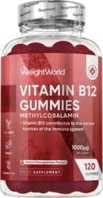 Vitamin B12 Gummies - 120 Gummies - 4 Months Supply - 1000mcg - Tasty, Natural Pomegranate Flavour - 1 per Day - Vegan & Gluten-Free - Methylcobalamin Form for Easy Absorption - B12 Vitamin Supplement - Image 2