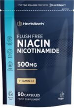 Vitamin B3 Niacin 500mg | 90 Vegan Capsules (3 Months Supply) | Flush Free Nicotinamide Supplement (Niacinamide) | Resealable & Recyclable Pouch | by Horbaach - Image 2