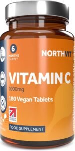 Vitamin C 1,000mg Tablets, 180 Tablets (6 Month Supply) High Strength, Immune Support, Essential for Normal Collagen Formation, Vegan, Made in UK by Northumbria Health - Image 2