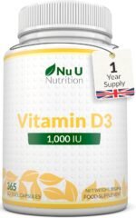 Vitamin D 1000IU - 365 Softgels Capsules - 1 a Day - 1 Year Supply - High Strength Vitamin D Supplement - Cholecalciferol VIT D3 - Made in The UK - Nu U Nutrition - Image 2