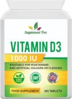 Vitamin D 1000IU 365 Vegetarian Tablets | Optimum Strength Cholecalciferol Vitamin D3 Supplement | UK Manufactured - Image 2