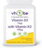 Vitamin D3 3000IU & K2 MK7 100mcg - 90 Vitamin D3 K2 Vegan Capsules | Supports Bones, Muscles & Immune System - High Strength D3 and K2 Vitamin Supplement | Non-GMO, UK Made by vh1be - Image 2