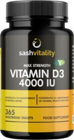 Vitamin D3 4000 IU – 365 Vegetarian D3 Easy Swallow Micro Tablets | Highest Strength Cholecalciferol VIT D3 - Vegetarian Certified - UK Made Sash Vitality | Support Mood | Supports Bone Health - Image 2