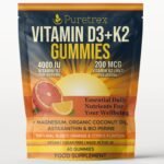 Vitamin D3 + K2 Gummies – 4000 IU Vegan D3 & 200 mcg MK-7, Magnesium, Coconut Oil, Astaxanthin & BioPerine® – Sugar-Free, Natural Blood Orange Citrus – 60 Vegan Gummies, Made in UK - Image 2