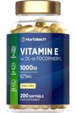 Vitamin E Capsules 1000iu | 200 Softgels - 6+ Months Supply | Highly Absorbable VIT E as DL-Alpha Tocopheryl Acetate for Cell Protection | by Horbaach - Image 2