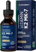 Vitamin K2 MK7 Drops 200ug | 50 ml | High Strength Vitamin K2 as Menaquinone MK7 | Peppermint Flavour | Vegan Liquid Food Supplement | by Horbaach - Image 2