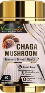 Vitaminnica Chaga Mushroom- 60 Capsules | Natural Antioxidant Support for Immune System | Vegan Mushroom Supplement - Image 2