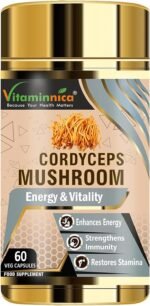 Vitaminnica Cordyceps Mushroom Supplement 500mg (20:1 Extract)| 100% Fruiting Bodies | 60 Vegan Capsules | Premium Energy, Stamina, and Immune Support Nootropics Supplement for Peak Wellness - Image 2