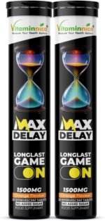 Vitaminnica Max Delay | Long-Last Performance Support for Men – Extended Stamina, Endurance & Control – Game On Formula | Natural Herbal Supplement | Vegan, Non-GMO, Gluten-Free (Pack of 2) - Image 2